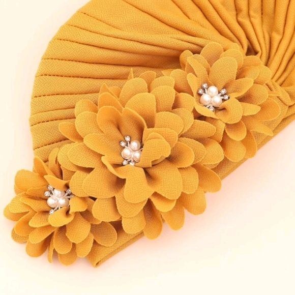 Headdress fabric flower  head wrap for women - Picture 2 of 5